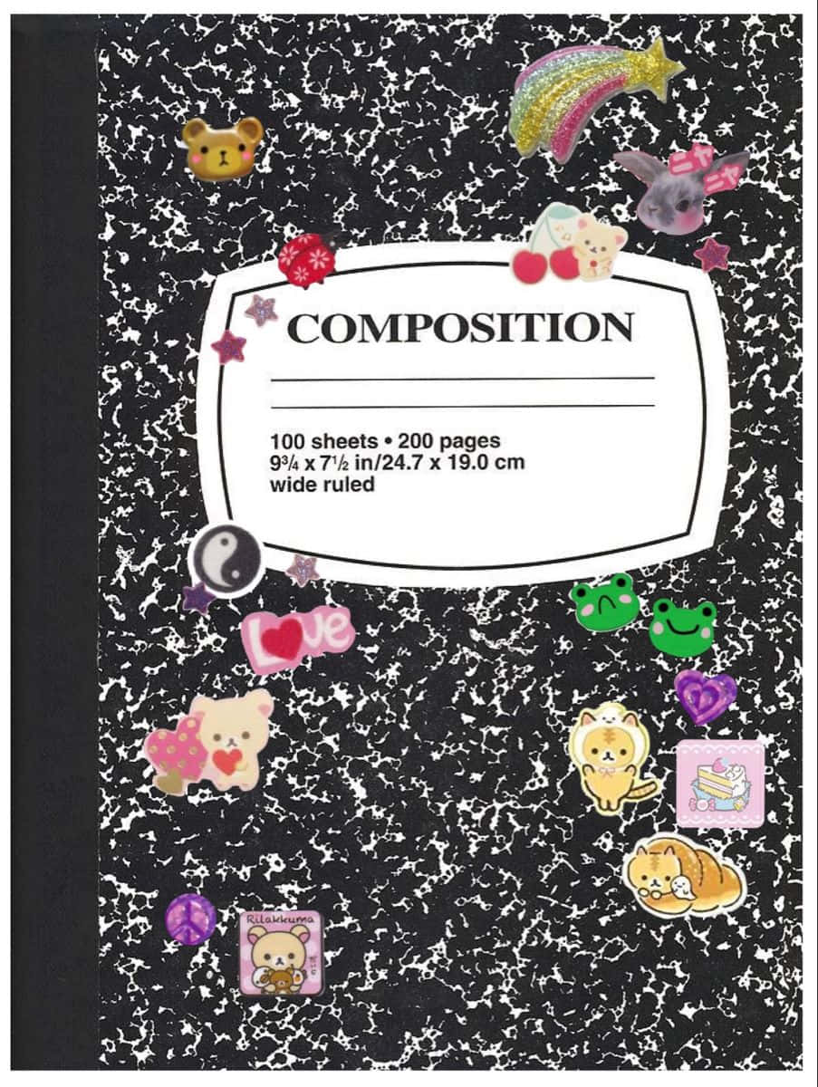 Decorated Composition Notebook Cover Wallpaper