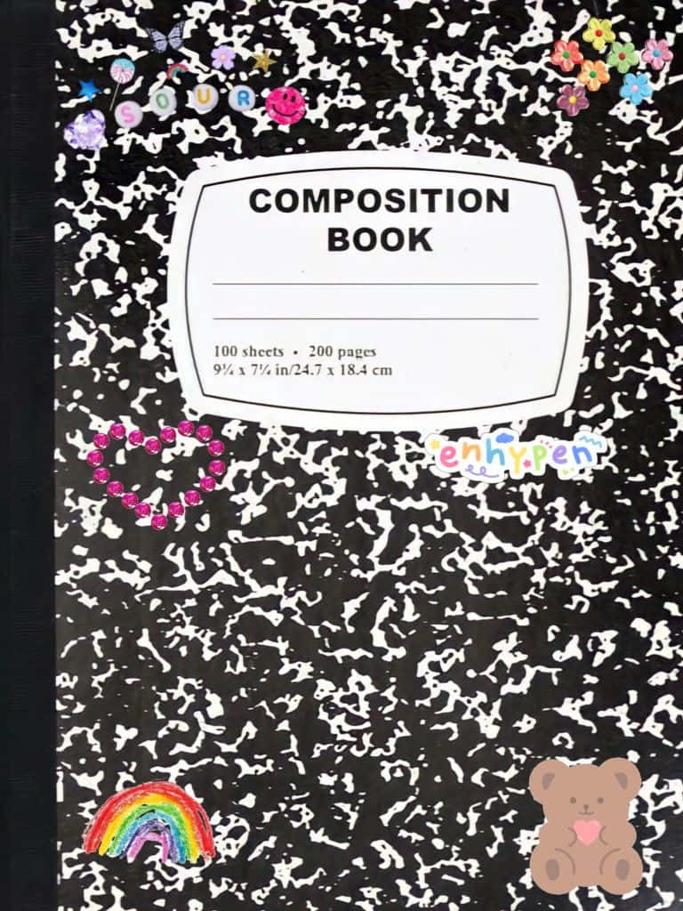 Decorated Composition Notebook Cover Wallpaper