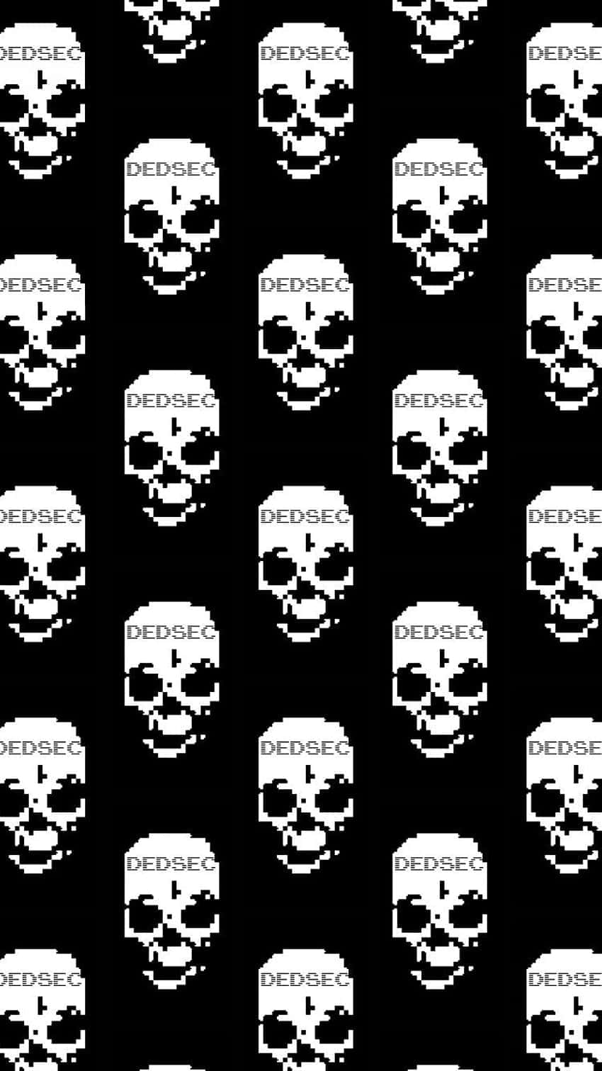 Ded Sec Skull Pattern Wallpaper Wallpaper