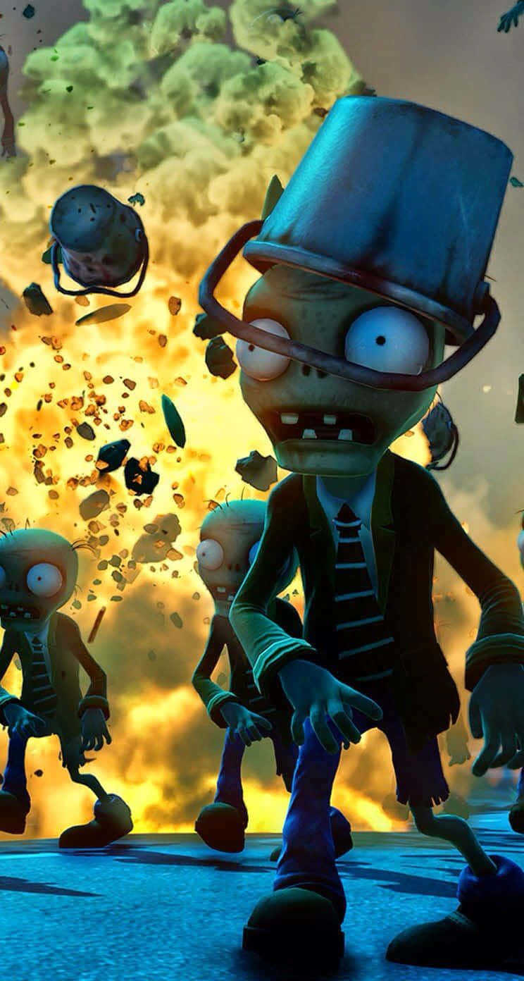 Defend Your Garden From The Zombie Horde In Plants Vs Zombies. Wallpaper