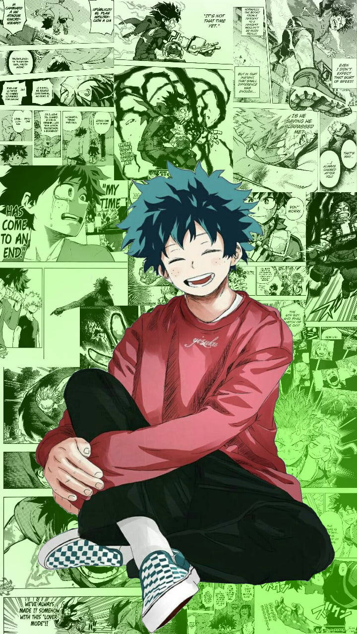 Deku Cute Comic Strip Wallpaper