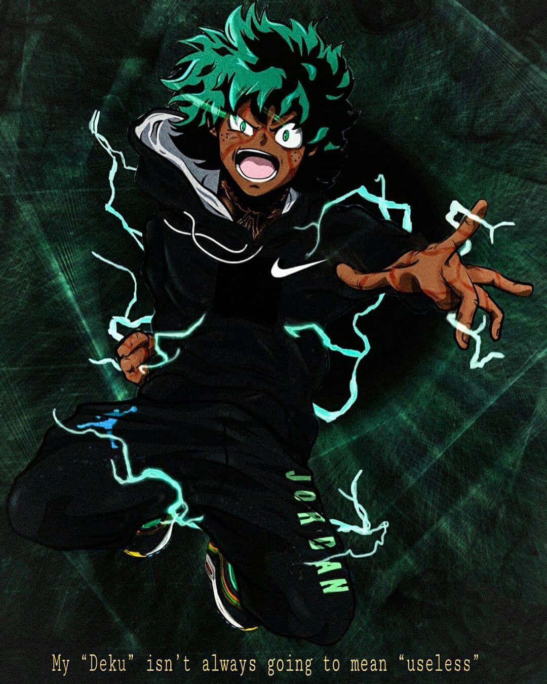 Deku Drip Electric Aura Wallpaper