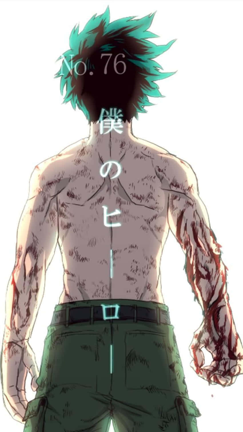 Deku Scarred Back Anime Art Wallpaper