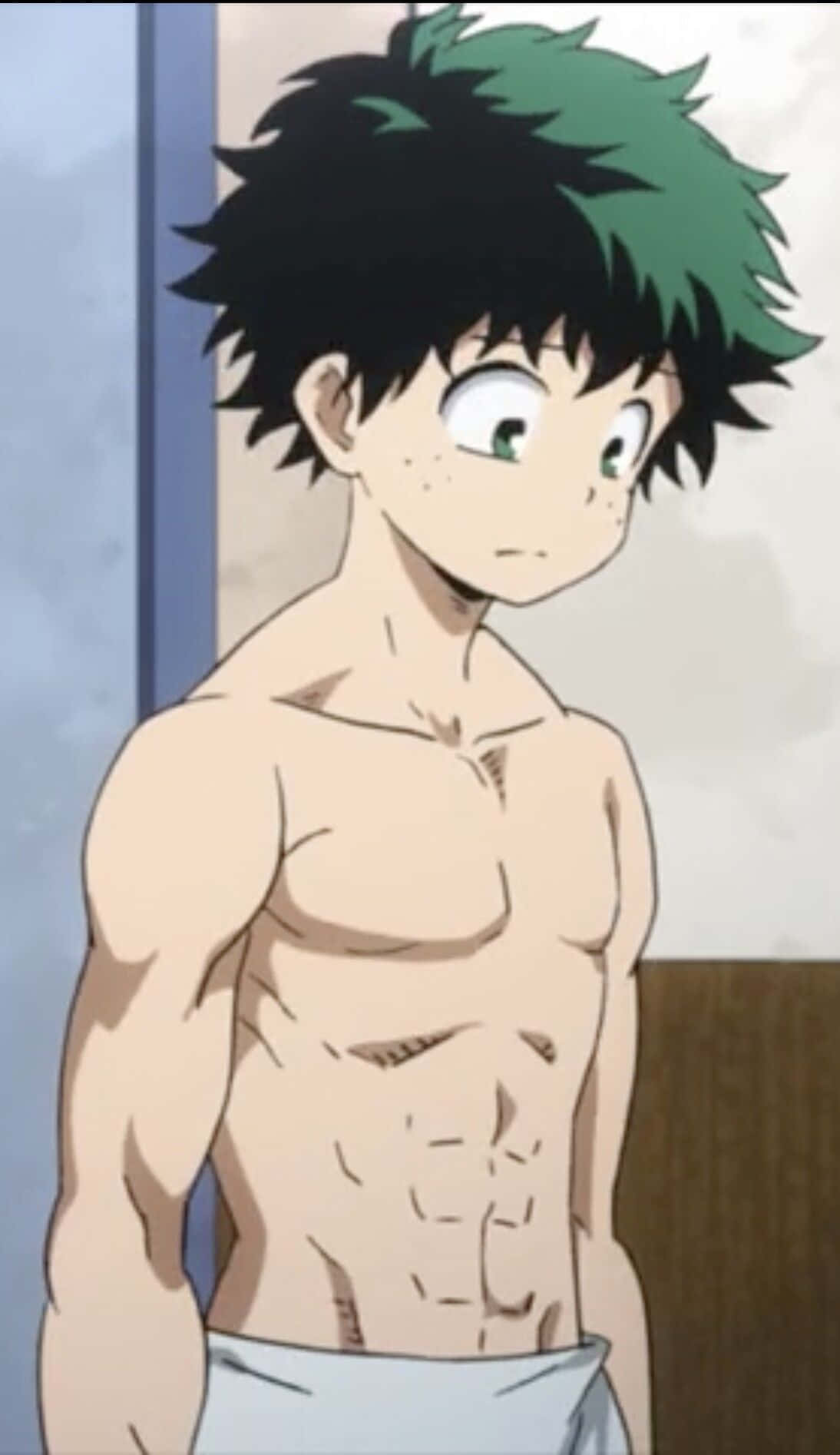 Deku Shirtless Anime Character Wallpaper