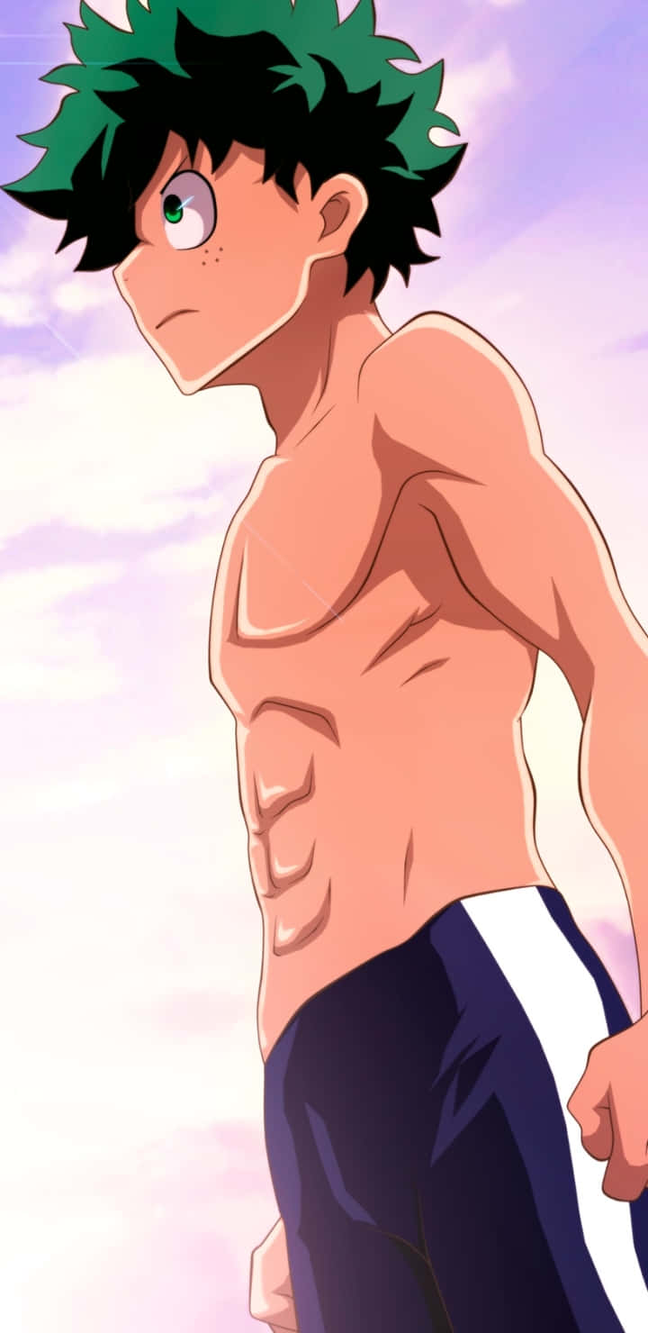 Deku_ Shirtless_ Anime_ Character Wallpaper