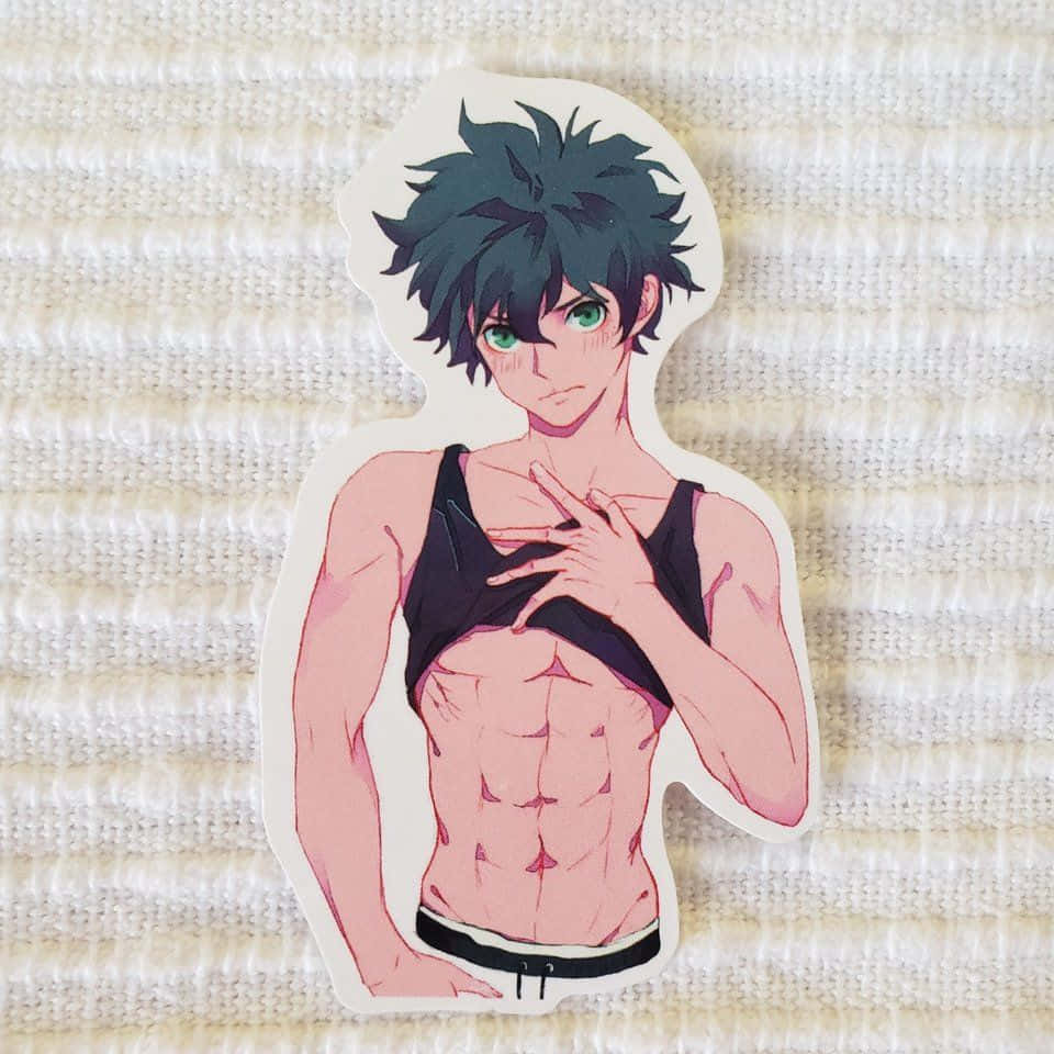 Deku Shirtless Anime Sticker Wallpaper