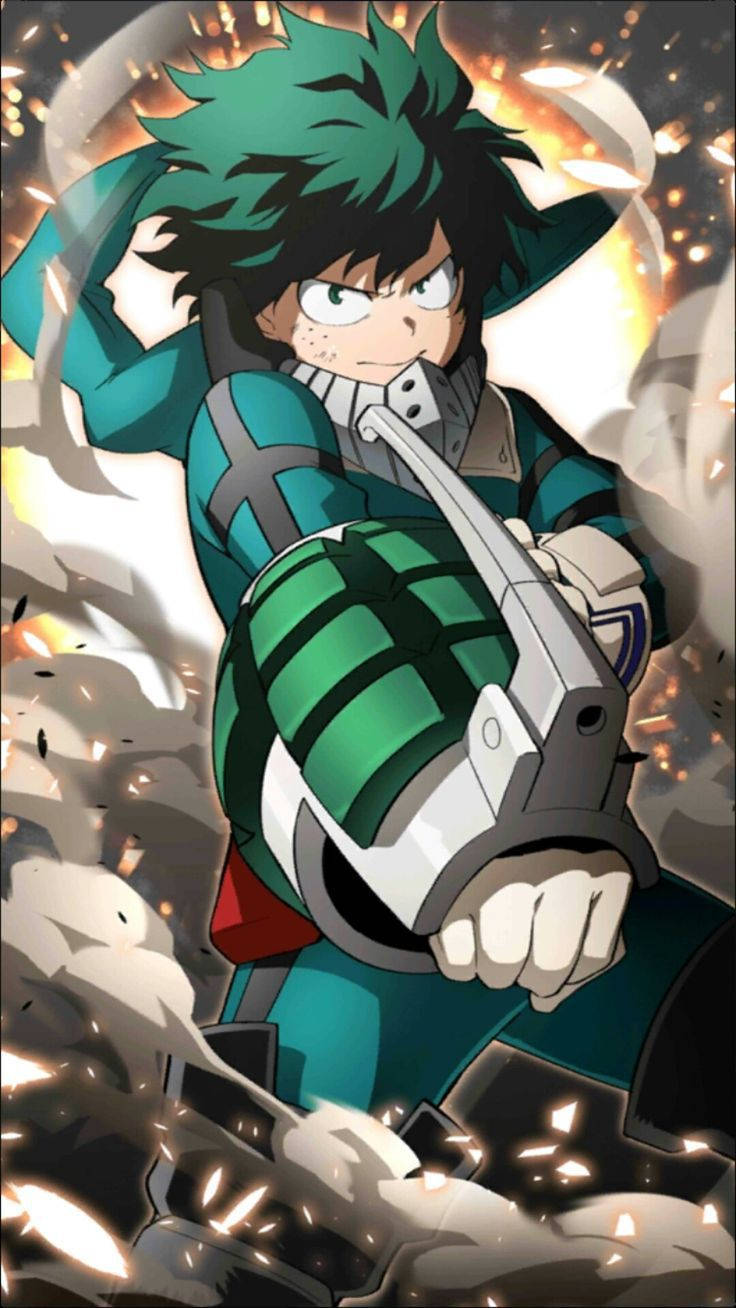 Deku Unleashes The Grenadier Bracers Wallpaper