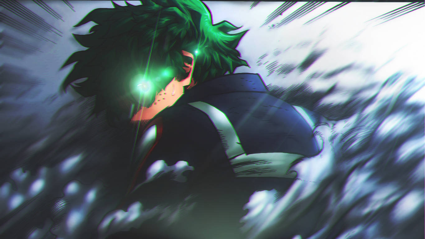 Deku With Fierce Determination Wallpaper