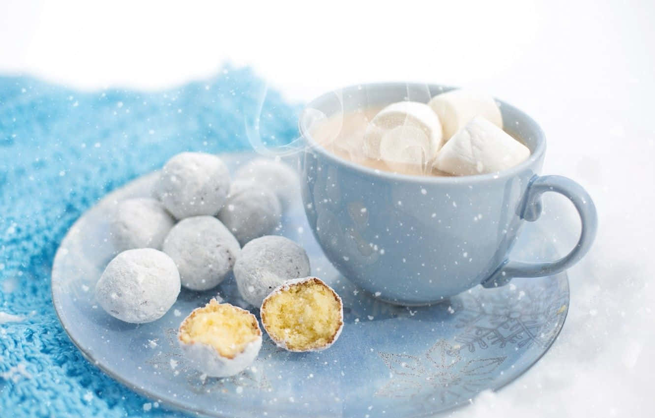 Delectable Winter Dessert Spread On A Rustic Table Wallpaper