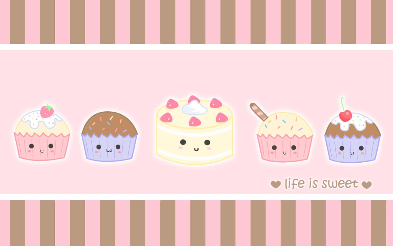 Delicious And Adorable Cute Cupcake Wallpaper