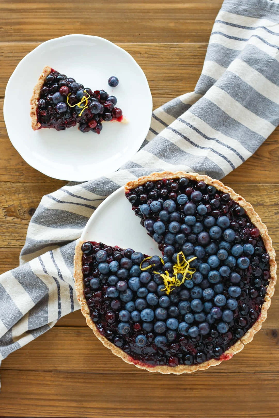 Delicious Blueberry Tart Dessert Wallpaper