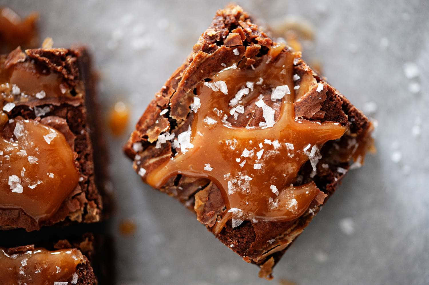 Delicious Caramel Brownie Wallpaper