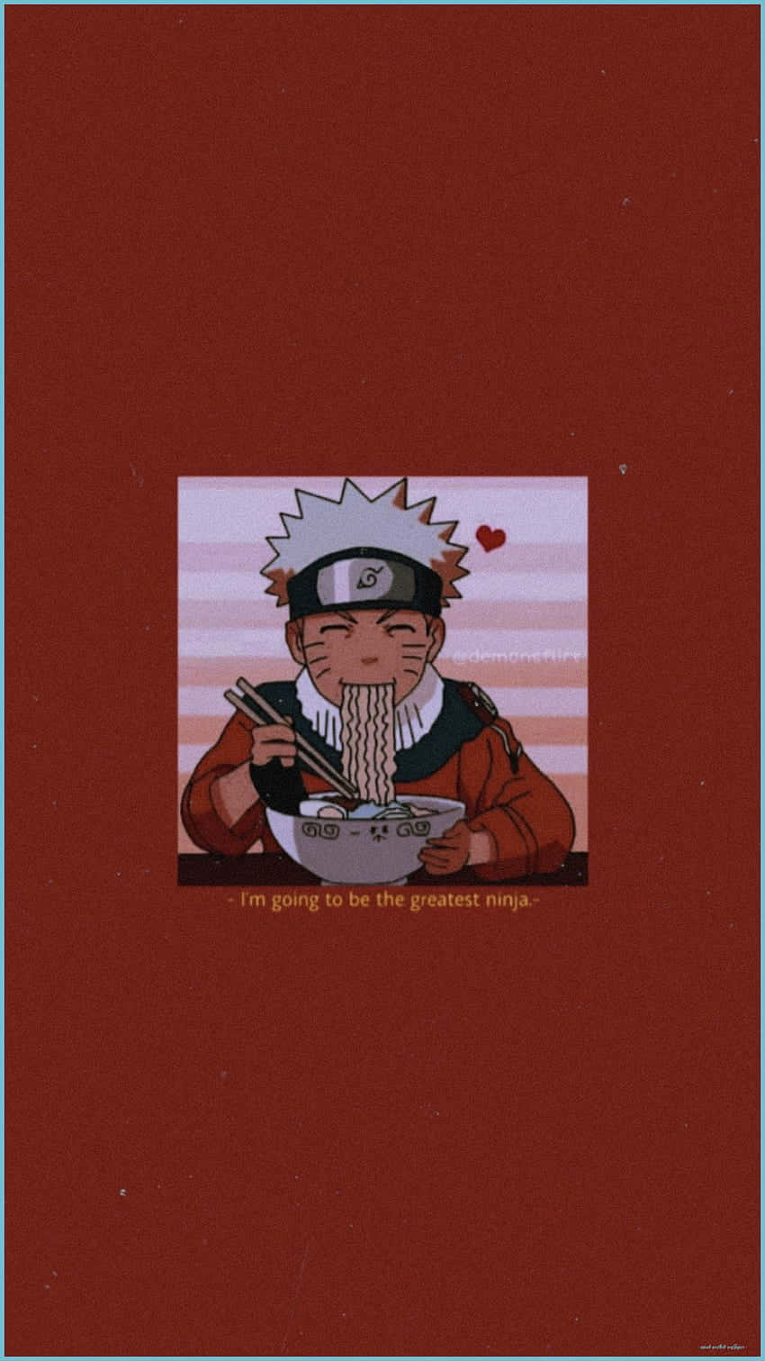 Delicious Ramen In Naruto Aesthetic Phone Wallpaper