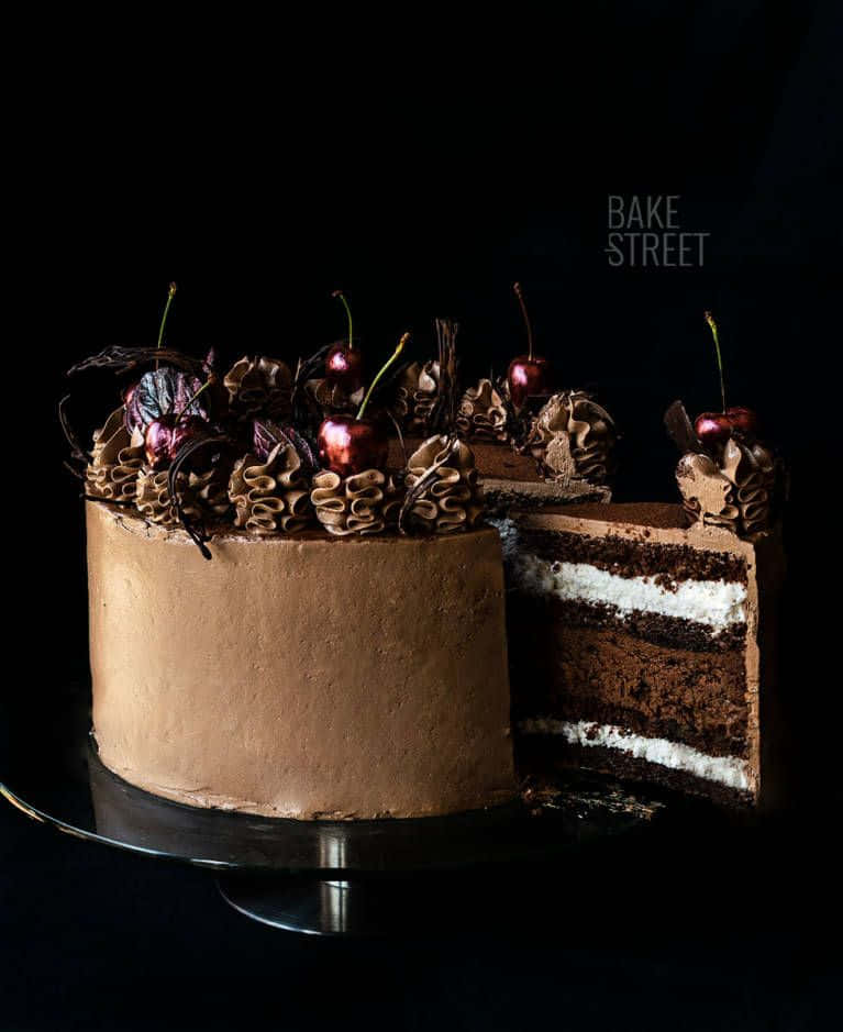 Deliciously Decadent Black Forest Cake Wallpaper