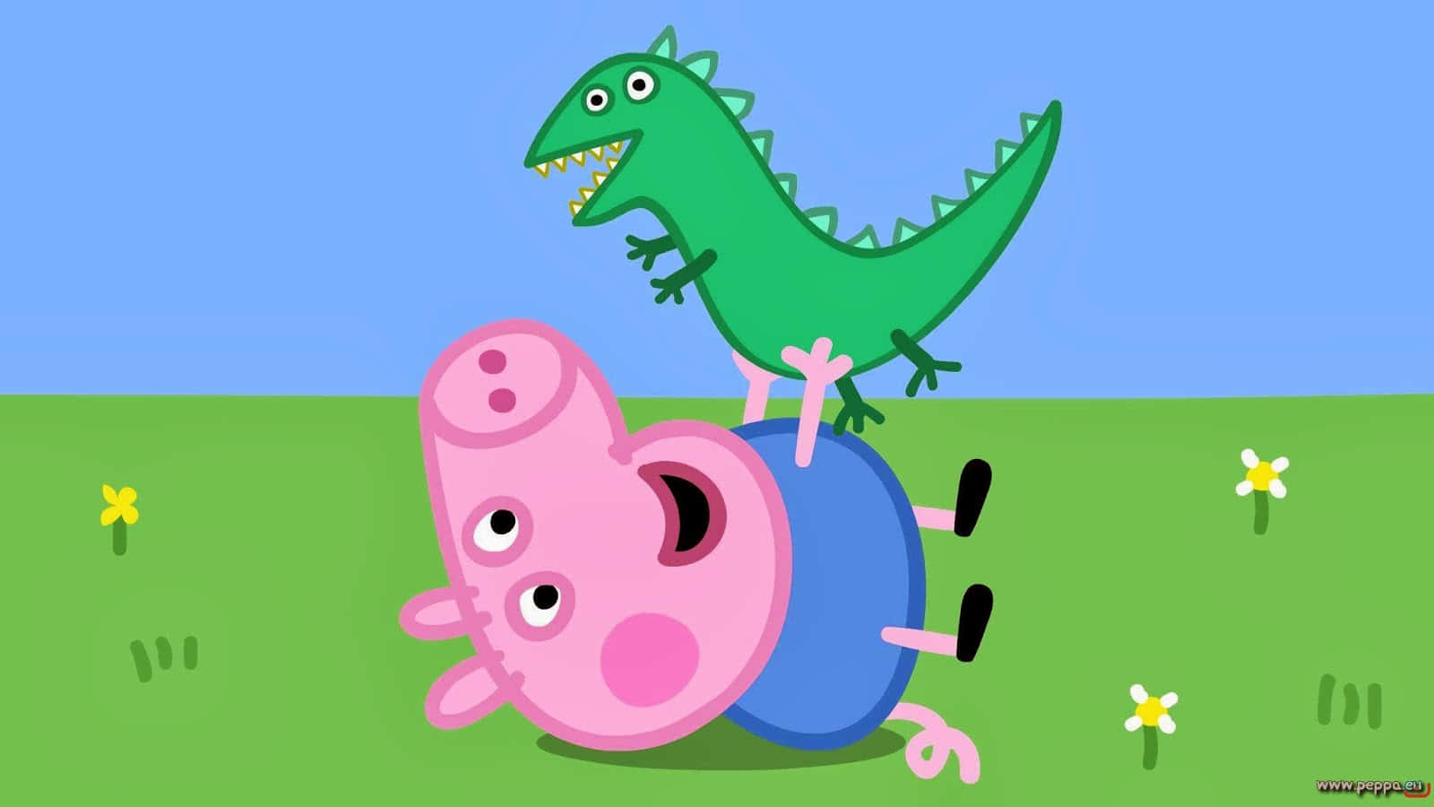 Delightful George Pig Being His Fun-loving Self Wallpaper