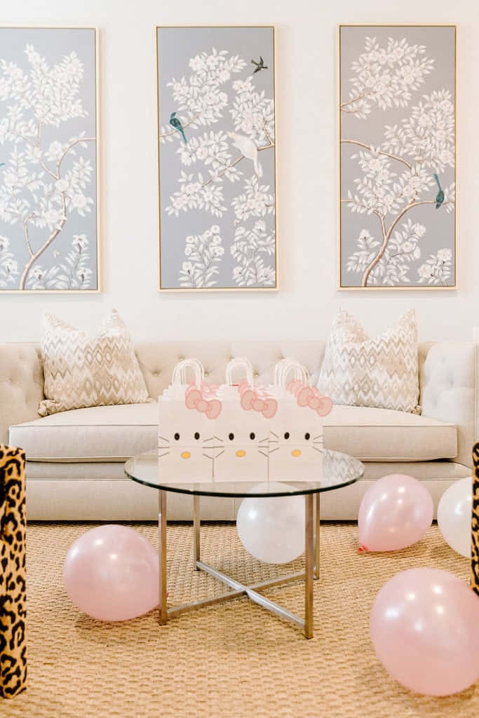 Delightful Hello Kitty Party Celebration Wallpaper