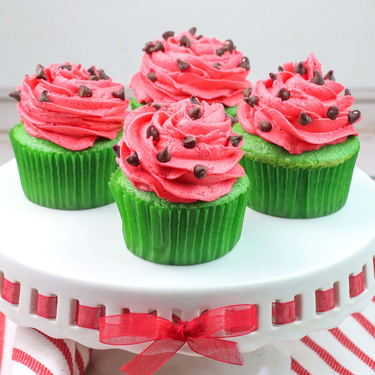 Delightful Pink Cupcakes On Display Wallpaper