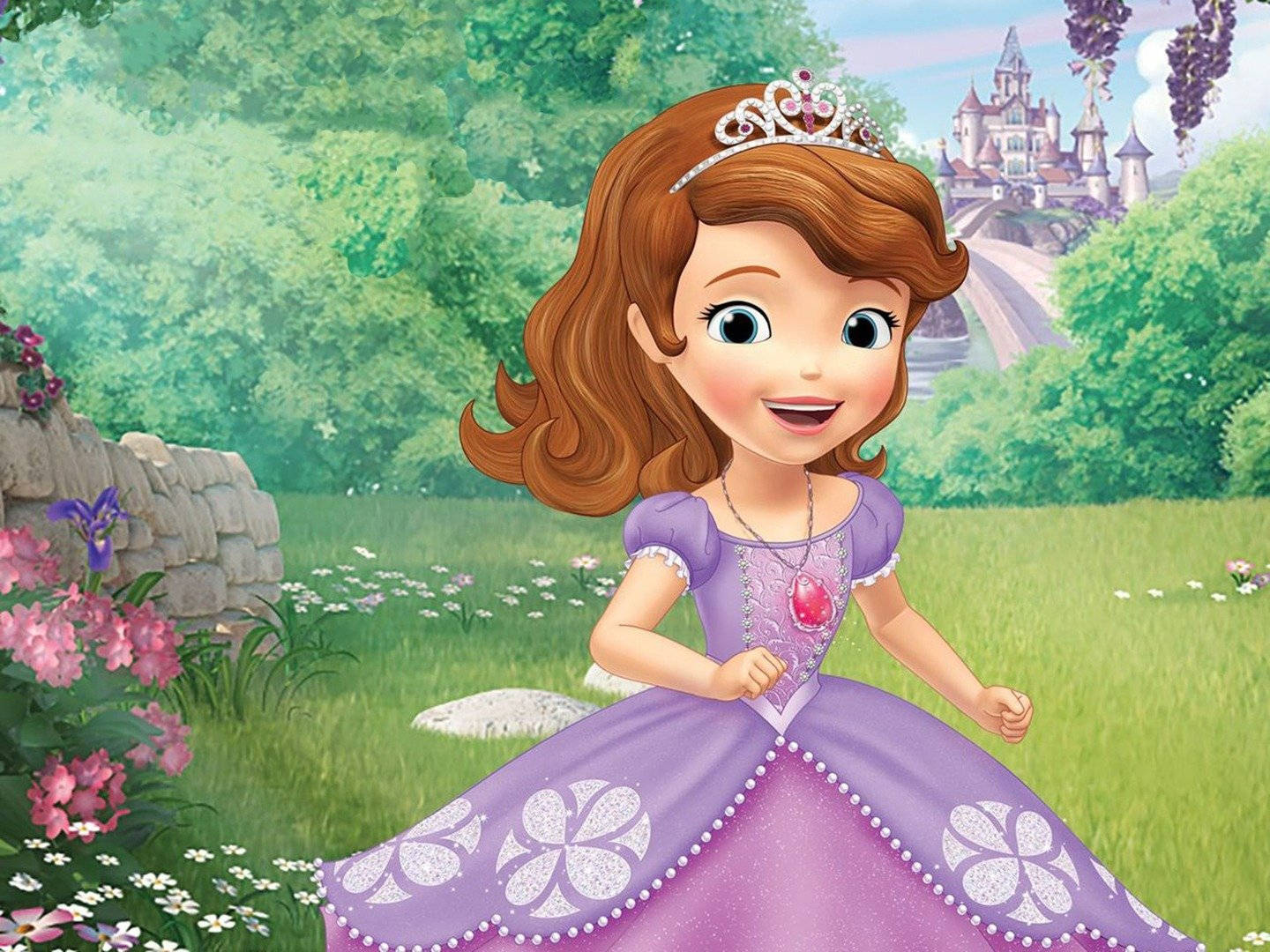 Delightful Princess Sofia Enjoying A Day In The Garden Wallpaper