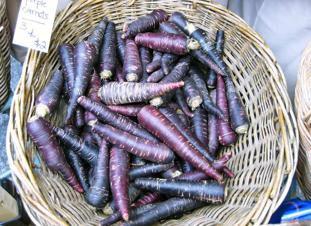 Delightful Purple Carrots Wallpaper