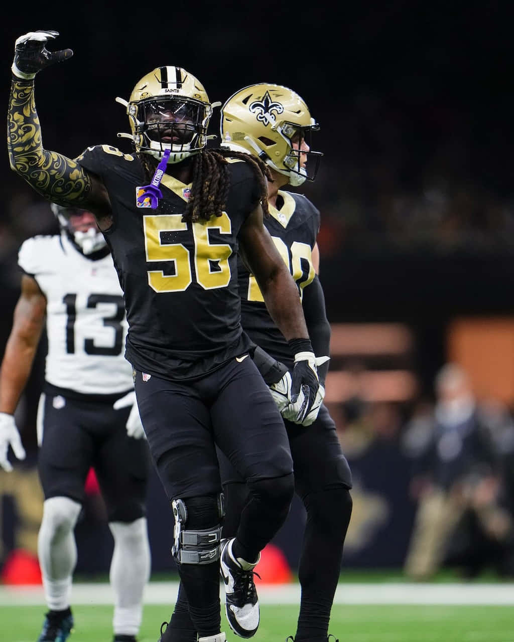 Demario Davis Celebration New Orleans Saints Wallpaper