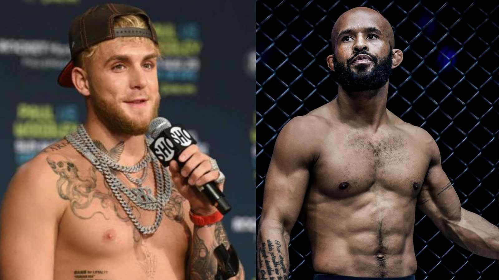 Demetrious Johnson And Jake Paul Face-off Poster Wallpaper