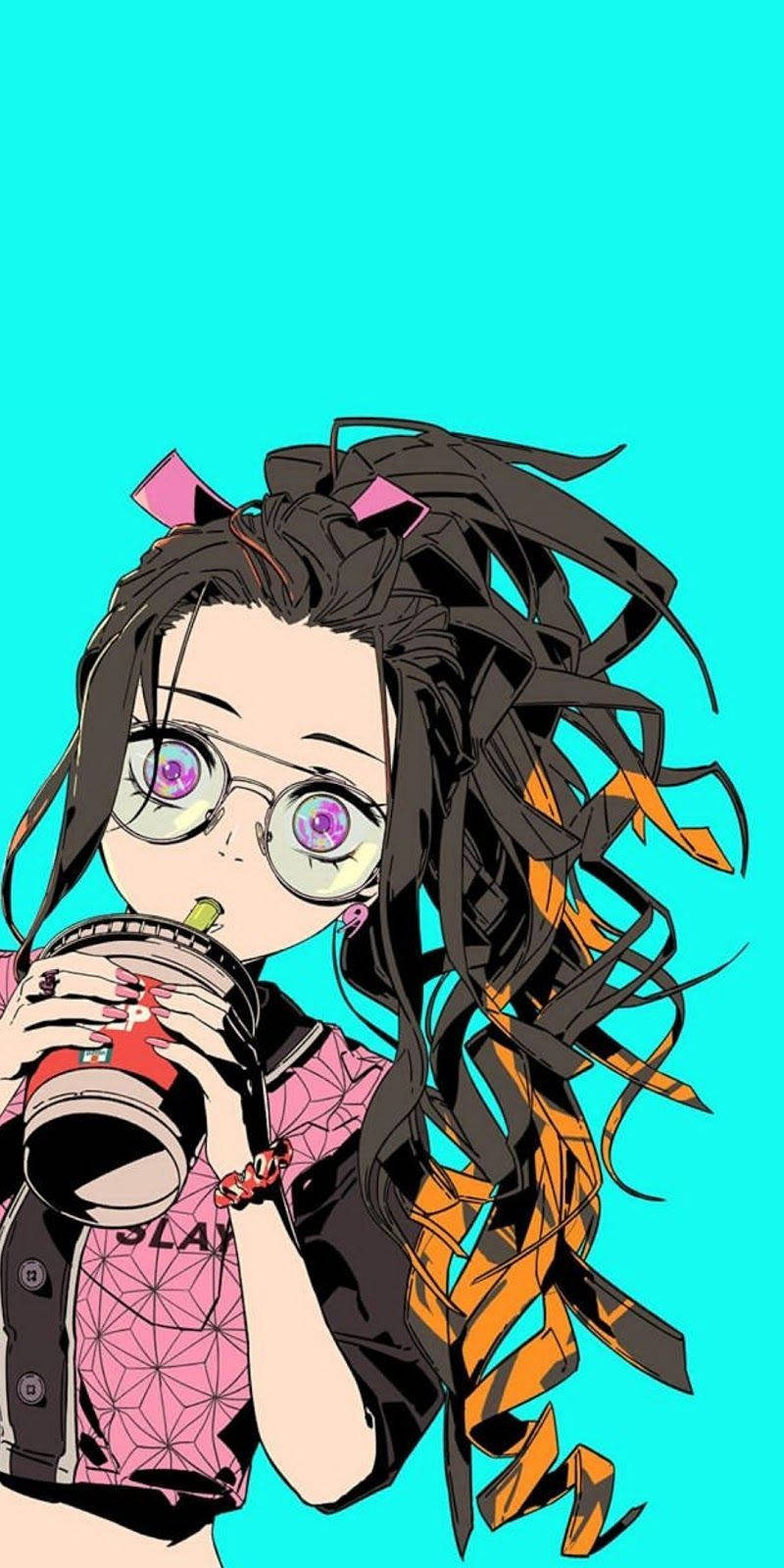 Demon Slayer Nezuko Cute Aesthetic Anime Wallpaper