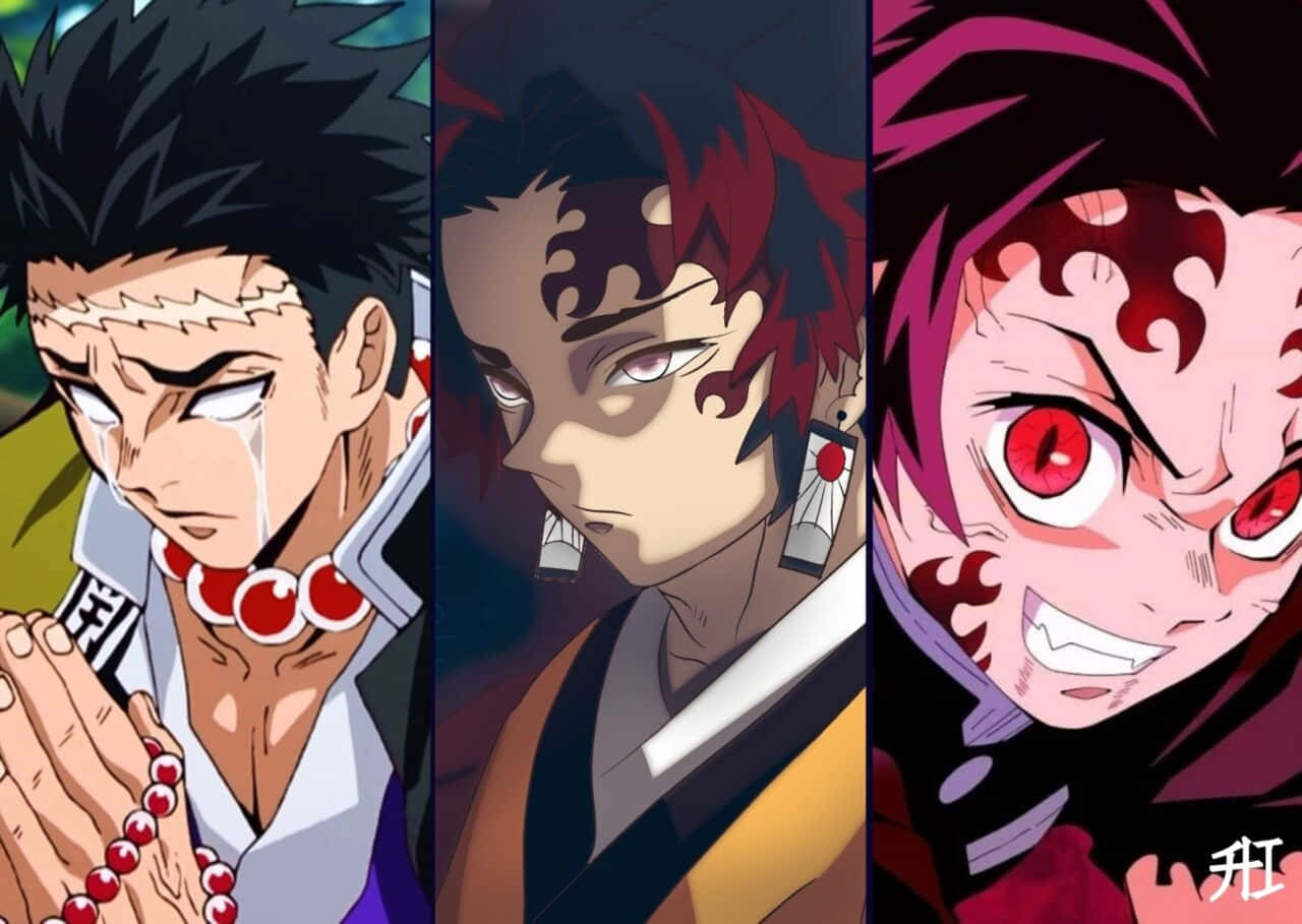 Demon Slayer Team - A Diverse Crew Of Demon Slayers In Action Wallpaper