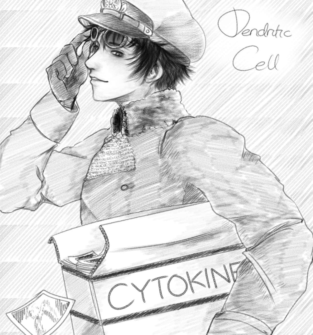 Dendritic_ Cell_ Anime_ Style_ Sketch Wallpaper