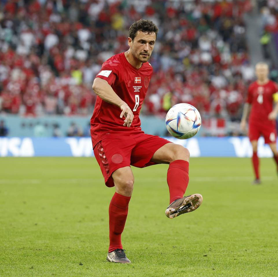 Denmark National Football Team Kicking Thomas Delaney Wallpaper