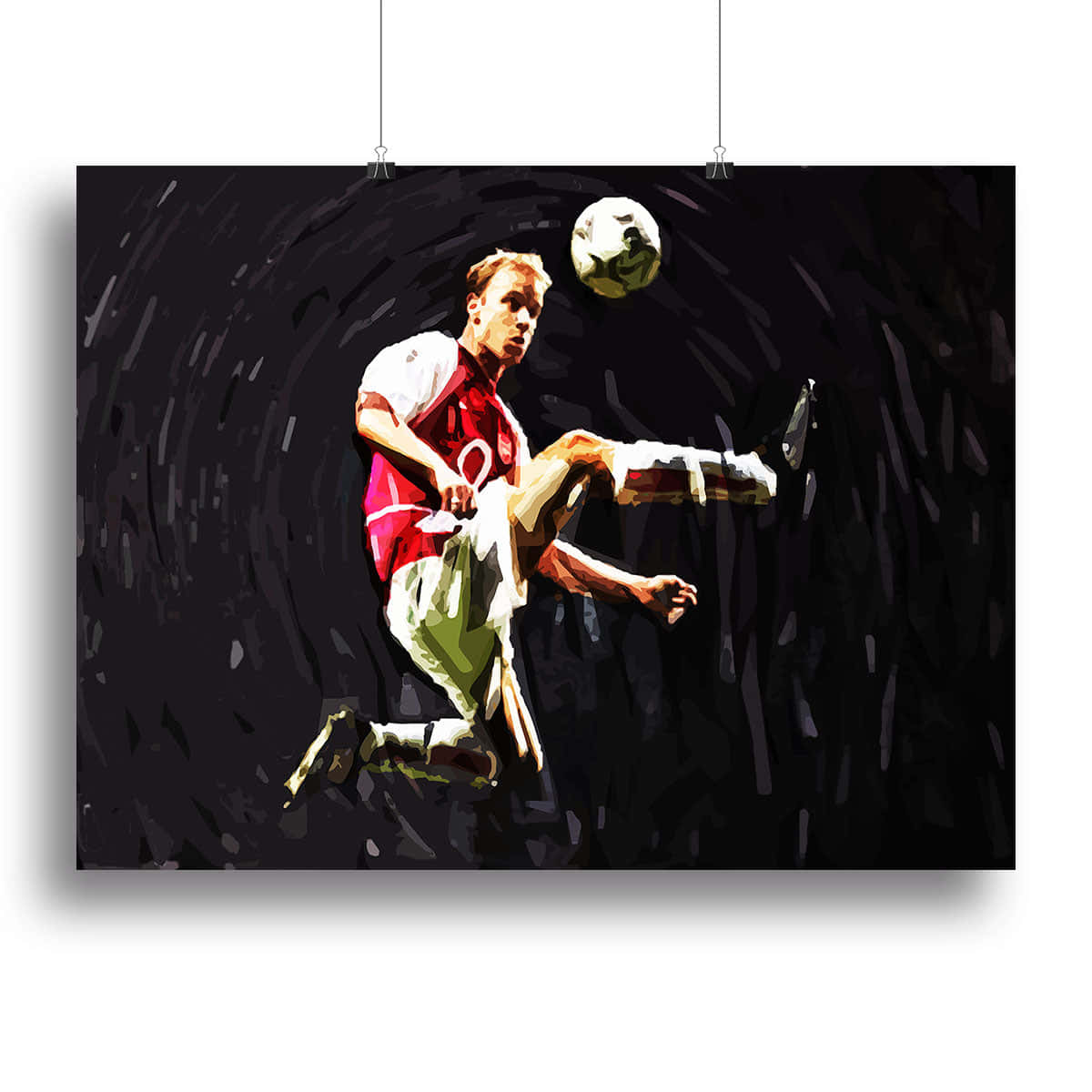 Dennis Bergkamp Paint Art Floating Framed Canvas Wallpaper