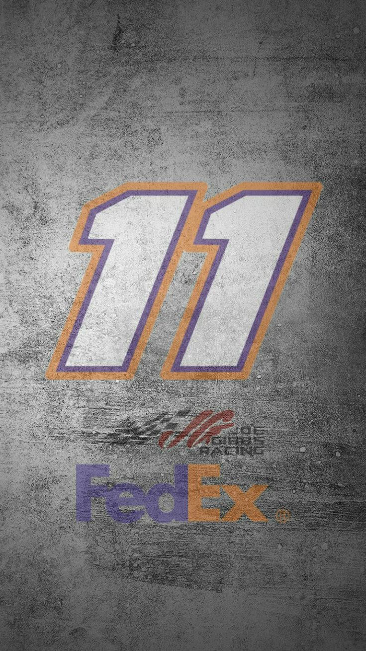 Denny Hamlin's Iconic Number 11 Race Car Wallpaper