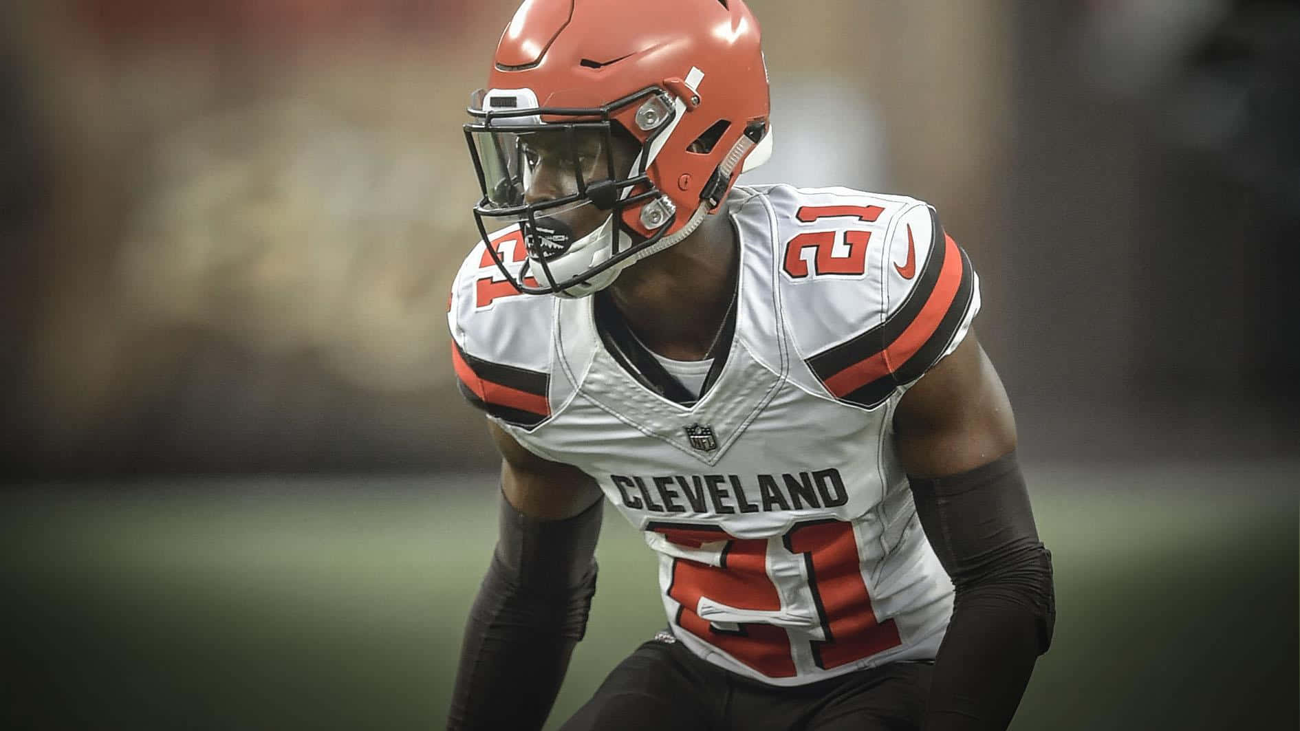 Denzel Ward Cleveland Browns Vignette Wallpaper