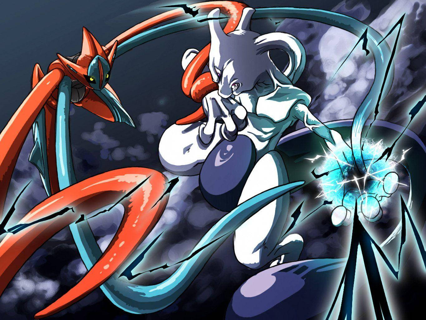 Deoxys Vs Mewtwo Wallpaper