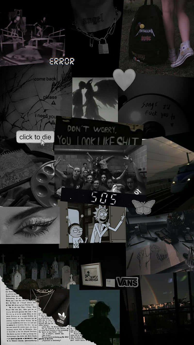 Depression Collage Dark Aesthetic Wallpaper