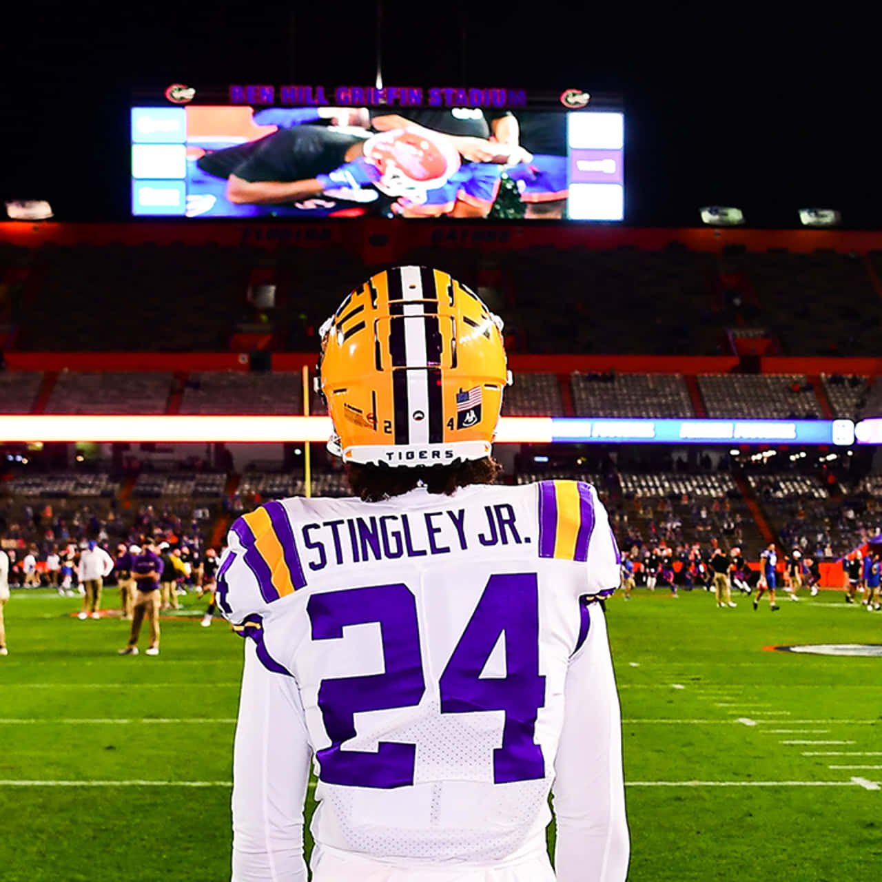 Derek Stingley Jr Fighting Tigers Jersey Wallpaper