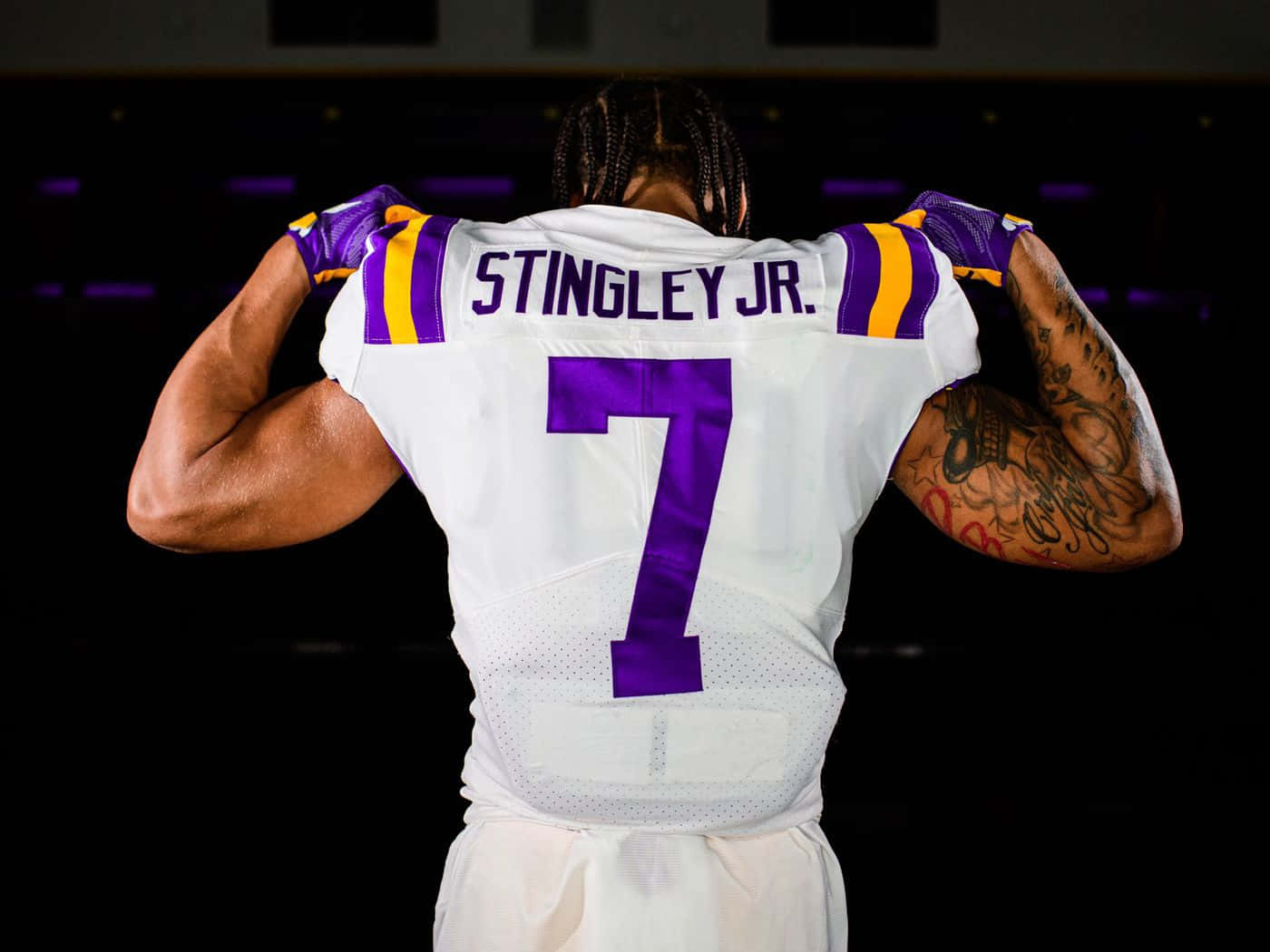 Derek Stingley Jr Flexing His Jersey Wallpaper