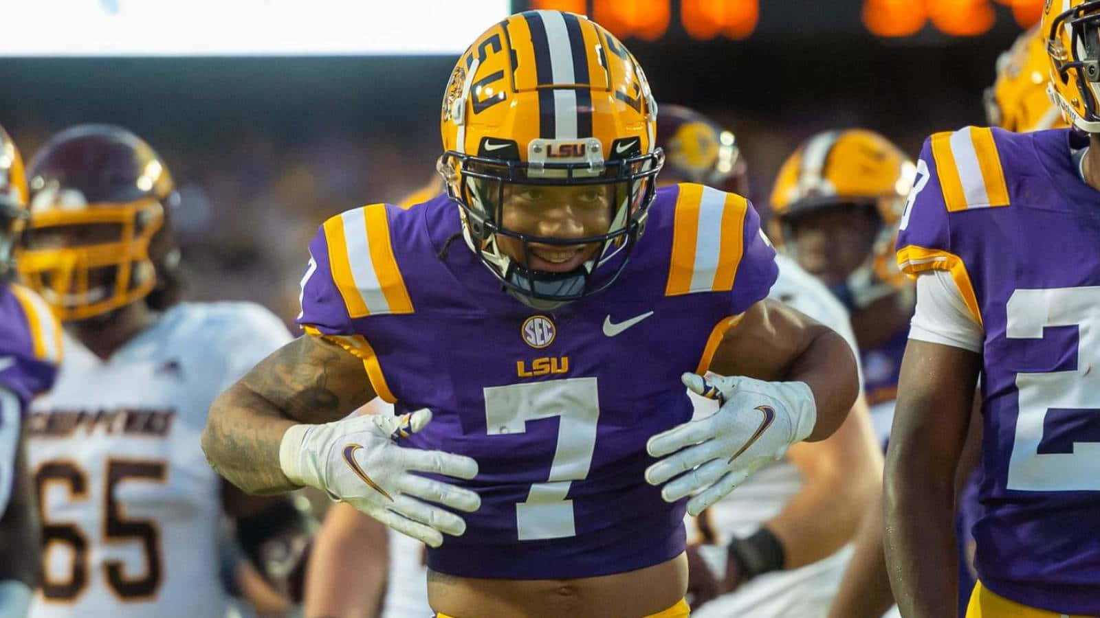 Derek Stingley Jr Lsu Tigers Superstar Wallpaper