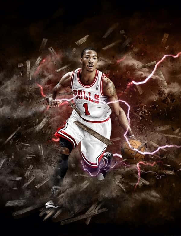 Derrick Rose, A 6-time Nba All Star Wallpaper