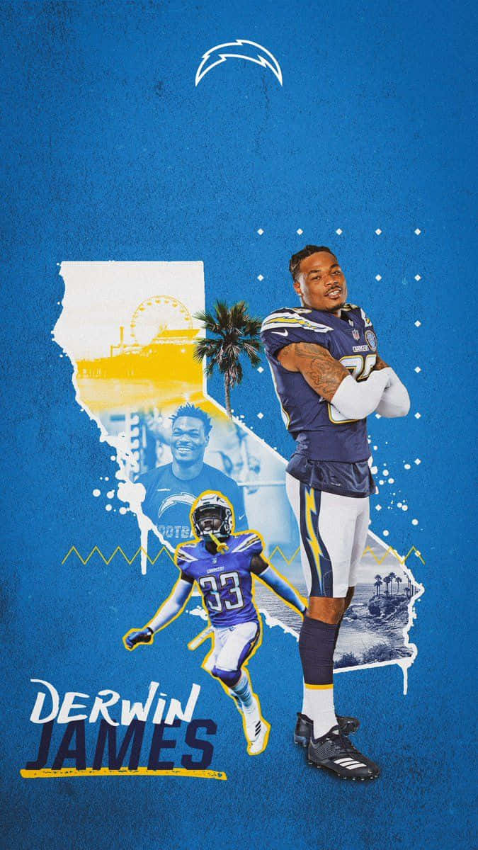 Derwin James Fanart Poster Los Angeles Chargers Wallpaper