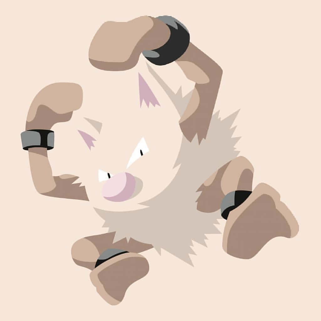 Desaturated Image Of Primeape Pokemon Wallpaper