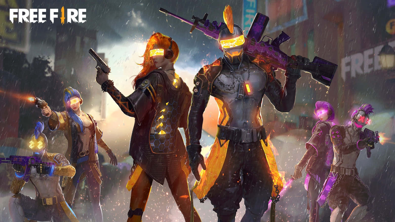 Descend Into The Future With The New Free Fire Chrono Character Wallpaper