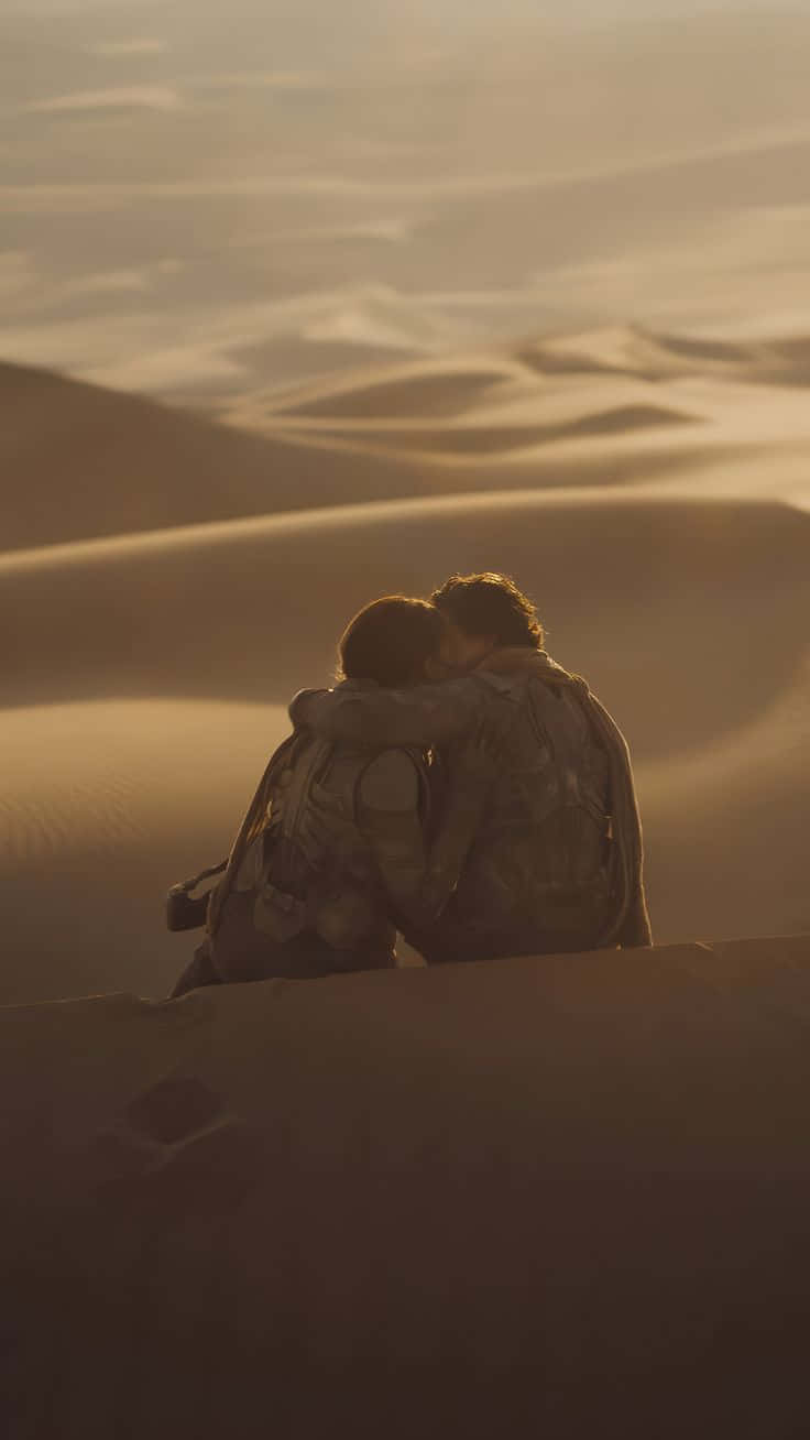 Desert Embrace At Sunset Wallpaper