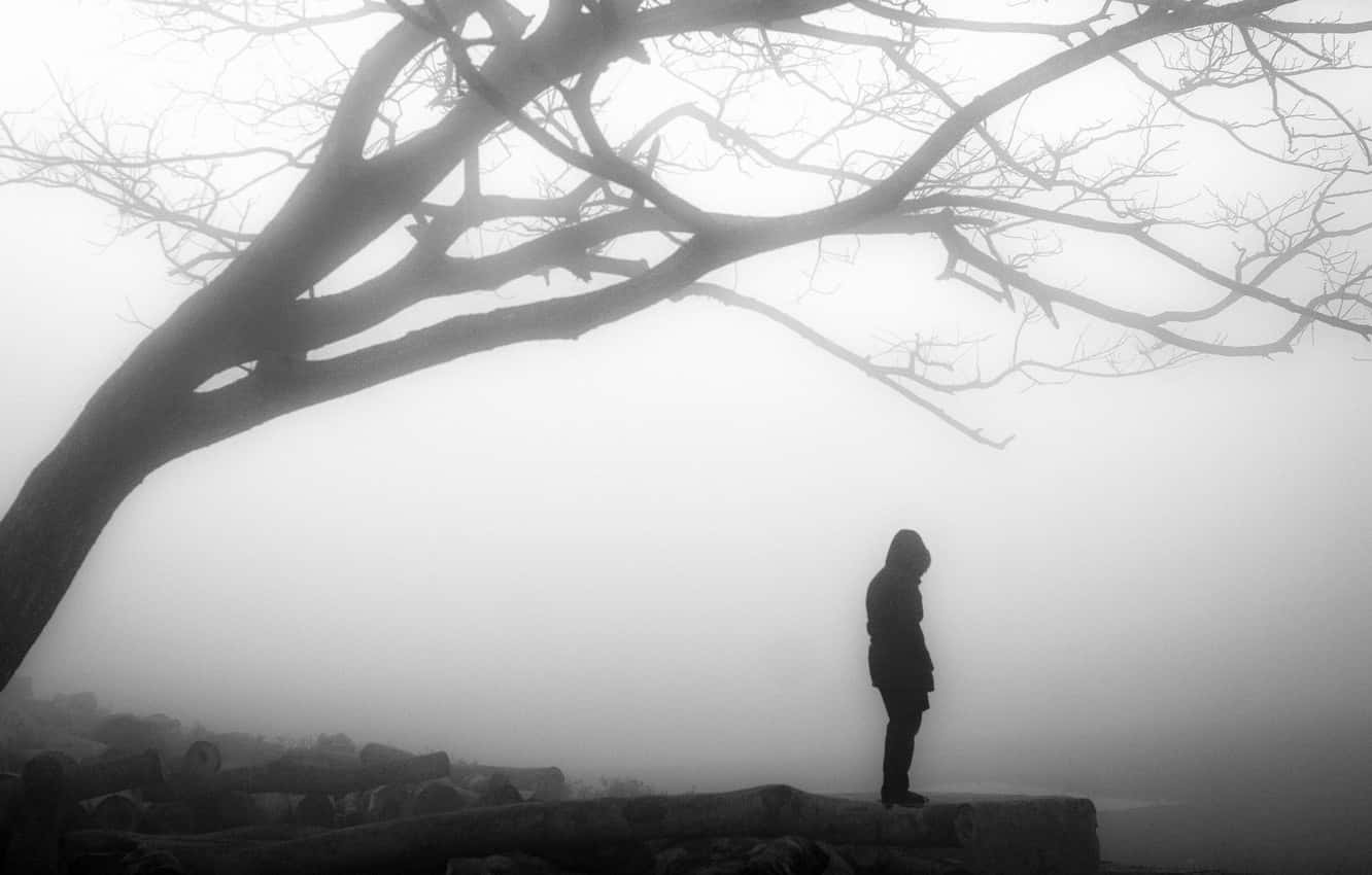 Desolate Fog Emo Man Wallpaper