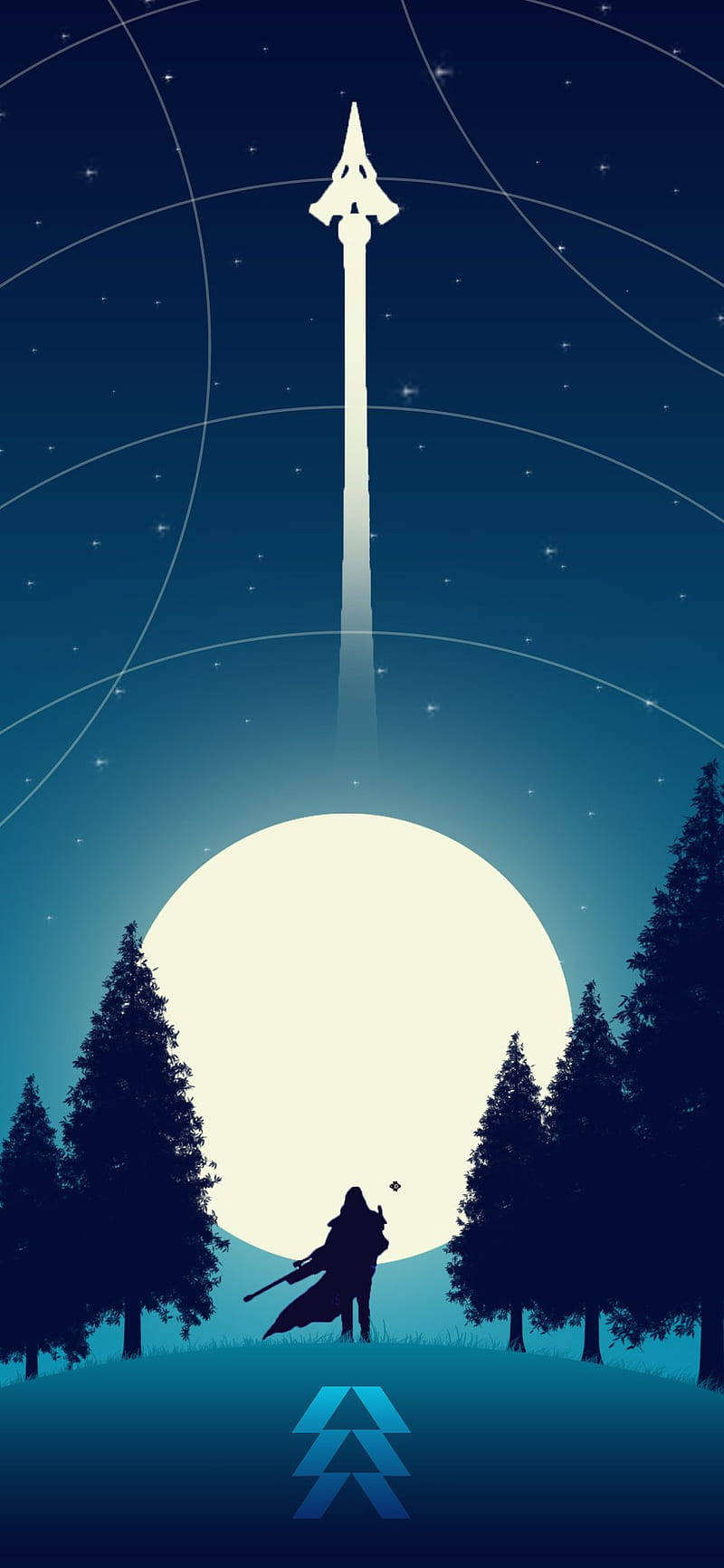 Destiny 2 Iphone Hunter Silhouette Wallpaper