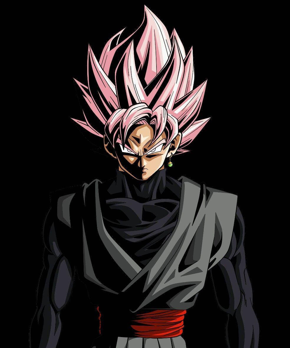 Detailed Black Goku Phone Wallpaper