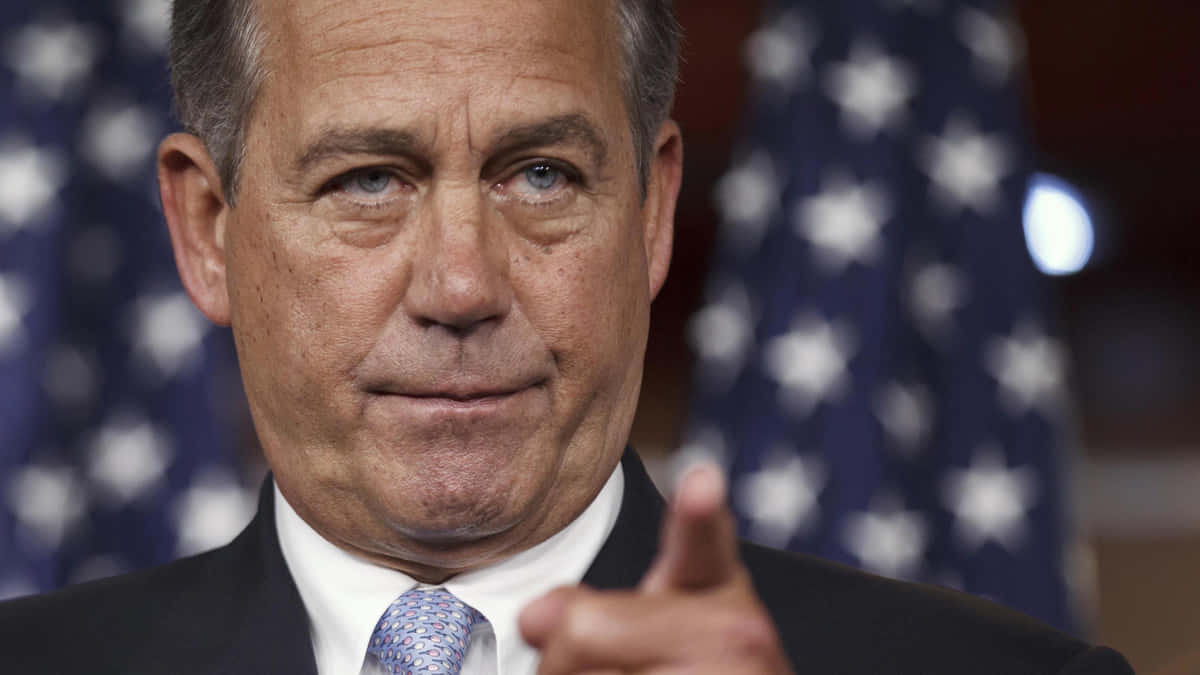 Detailed Image Of Former Speaker John Boehner Making A Point During A Speech Wallpaper