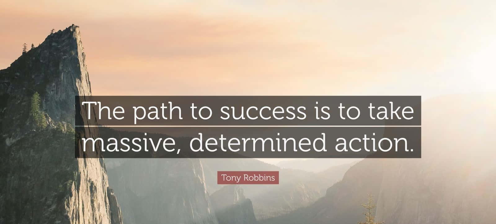 Determined Action Success Quote Wallpaper