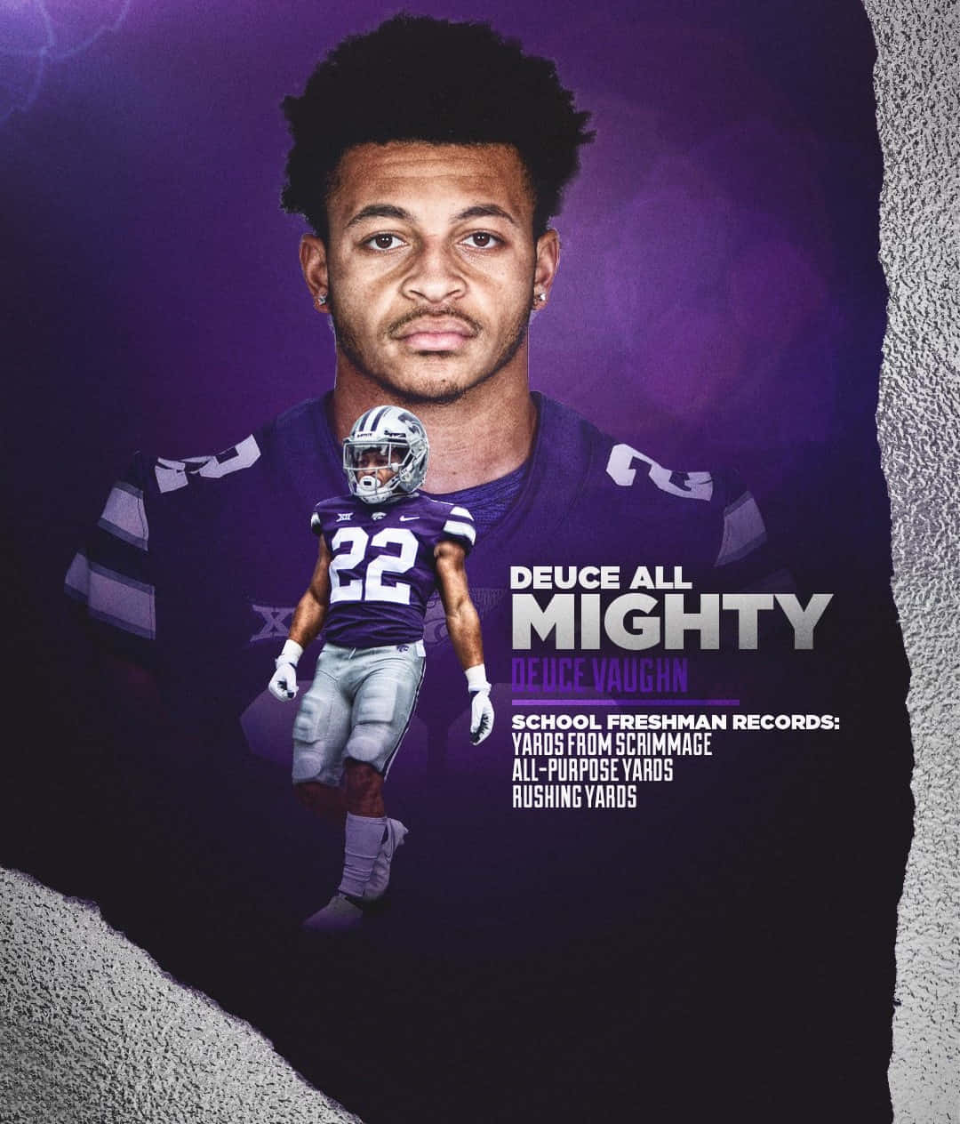 Deuce Vaughn Football Athlete Promotional Graphic Wallpaper