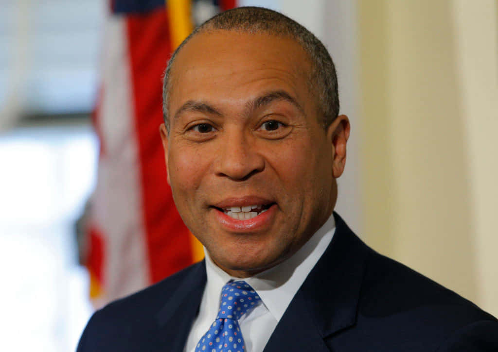 Deval Patrick Focused Smiling Headshot Wallpaper