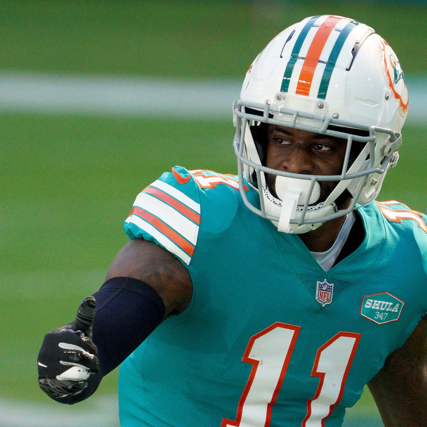 Devante Parker Miami Dolphins Action Wallpaper